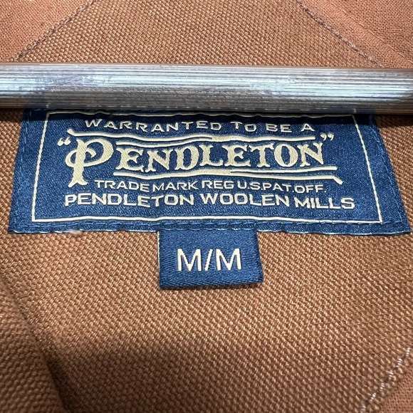 Pendleton Pine Grove Canvas Vest Mens M Brown Full Zip Mock Neck OFAK Prototype - Picture 5 of 11